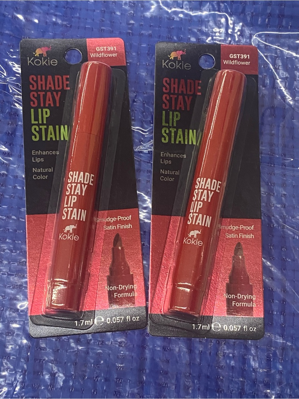 Kokie Shade Stay Lip Stain Wildflower 2 pack